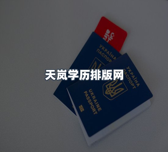 关于天岚学历排版网